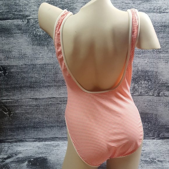 Women's Swimsuit One Piece Checked or Polka Dot size Large Made in Israel - Picture 4 of 10